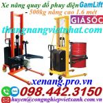 Xe nâng quay đổ thùng phuy bằng điện 500kg nâng cao 1.6 mét EDT500-M - GAMLIFT