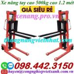 Khuyến mãi sốc - Xe nâng tay cao mini 500kg nâng cao 1.2 mét call/zalo 0984423150 Huyền