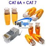 Hạt mạng Cat 6A + 7,  dùng cho dây mạng CAT6A + CAT 7 có chụp nhựa đi kèm