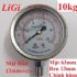 Đồng hồ đo áp suất 10kg có dầu Ligi