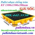 Pallet nhựa chống tràn dầu - hóa chất 4 phuy giá rẻ, siêu cạnh tranh call 0984423150 Huyền