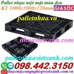 Pallet nhựa 1000x1000x120 màu đen hàng mới