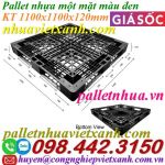 Pallet nhựa xuất khẩu 1100x1100x120mm màu đen hàng mới giá cực sốc