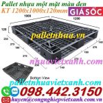Pallet nhựa xuất khẩu 1200x1000x120mm màu đen hàng mới