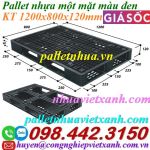 Pallet nhựa 1200x800x120 màu đen hàng mới