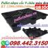 Pallet nhựa cốc 9 chân 1200x1000x140mm màu đen