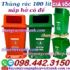 Thùng rác nhựa 100 lít nắp hở có đế