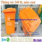 Thùng rác 240 lít y tế đựng phân loại rác đảm bảo hàng chính hãng, chất lượng cao, giá thành hợp lý.