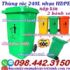 Thùng rác nhựa 240 lít nắp kín nhiều màu sắc giúp phân loại rác thải