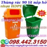 Thùng rác 90 lít nắp hở nhựa HDPE MGB90H