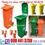 Thùng rác nhựa 120 lít nắp hở