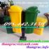 Thùng rác treo đôi 50Lx2 chân sắt nhựa composite giá rẻ call 0984423150 – Huyền