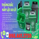 Thùng rác nhựa 60 lít và 100 lít nắp lật