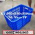 Sọt nhựa HS 012, sọt nhựa rỗng đáy đặc, sọt đựng hàng đông lạnh, sọt nhựa  hở cao 31