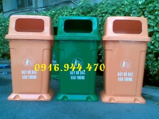 Thùng rác nhựa 95 lít, thùng rác công cộng 95 lít, thùng rác hành lan call 0916.944.470 Ms Duyên