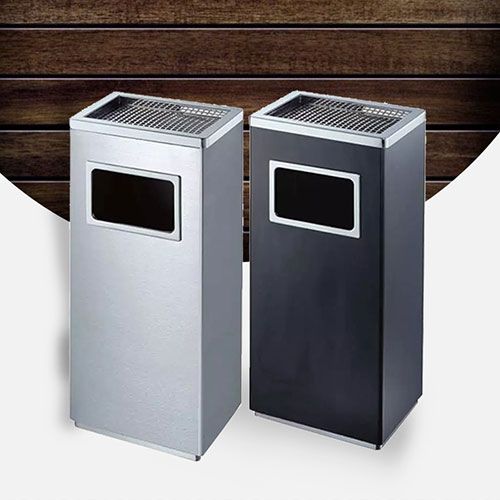 Thùng rác gỗ gạt tàn hình vuông