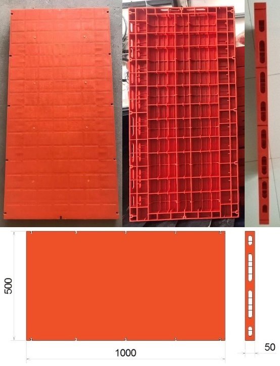 Sàn nhựa màu cam 1000x500x50mm lót hội chợ, sân khấu – Giá Tốt tại TP.HCM