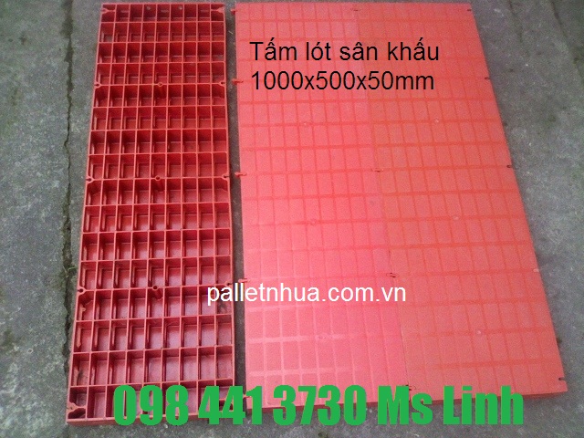 Tấm lót sàn, tấm lót sân khấu 1000x500x50mm màu cam