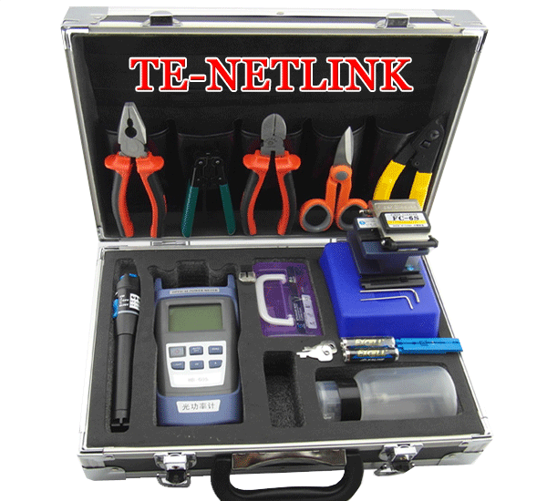 Bộ dụng cụ làm quang Te Netlink F506, Dao cắt sợi quang FC6S, Bút soi quang, Máy thu công suất TL560, 3200A,Kìm tách, Dao tuốt sợi quang.