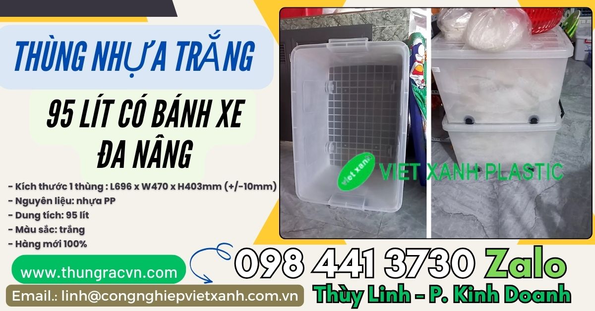 Thùng Nhựa Đa Nâng Có Nắp 30 Lít & 60 Lít – Giải Pháp Lưu Trữ Tiện Lợi Cho Mọi Gia Đình