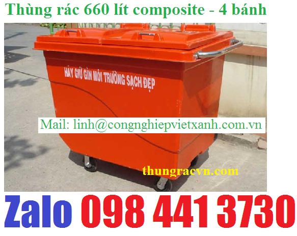 Thùng rác nhựa 240 Lít Composite